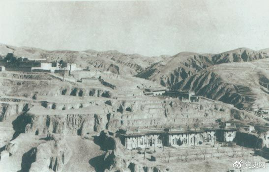 1947年12月25日至28日，中共中央在陜北米脂楊家溝召開擴大會議（十二月會議）。圖為會議會址。